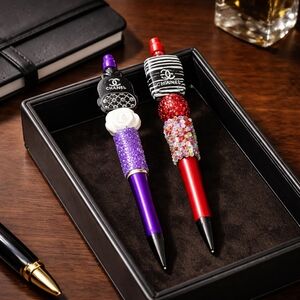 x2 Beaded Pens Handcrafted